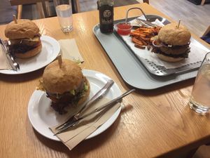 vegan burgers at Lunter Kuchyňa in Banska Bystrica