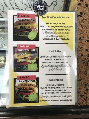 Sandwiches vegano  at Mansa Gula in Mina Clavero