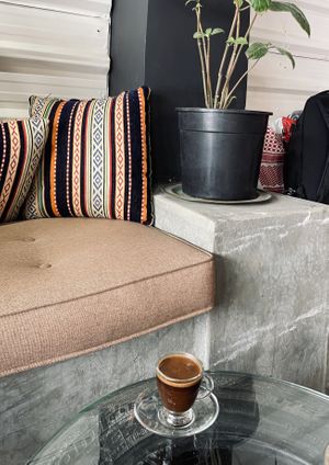 Arabic coffee  at Frankfurter Supermarket & Cafe in Madaba