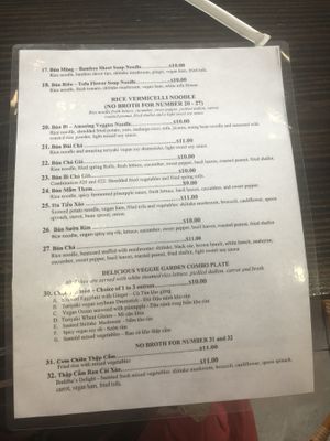 Menu   at Veggie Garden in Orlando