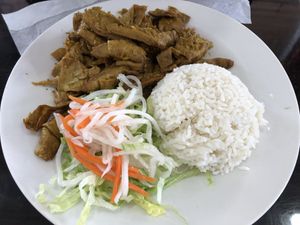 Wheat gluten, lemongrass, turmeric (Mi Can Sa Nghe)   at Veggie Garden in Orlando
