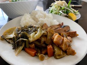 Rice dish with 3 sides ($8) at Veggie Garden in Orlando