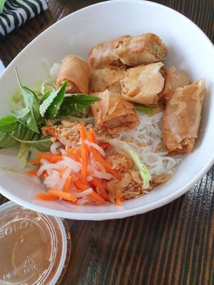 #62 rice noodle & spring roll.  at Veggie Garden in Orlando