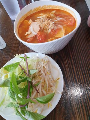 We also liked the #57 Tofu Flower Soup Noodle (My Dad ordered this and loved it! I recommend this dish for people with "less adventurous" tastebuds at Veggie Garden in Orlando