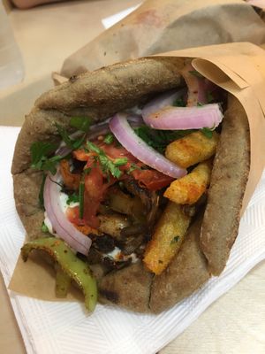 Greek mushroom gyros   at Mama Tierra - Acropolis in Athens