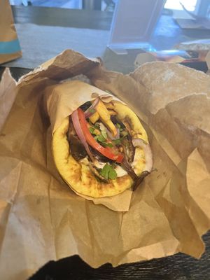 Mushroom gyro  at Mama Tierra - Acropolis in Athens