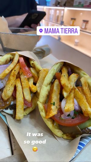 Mushroom gyros  at Mama Tierra - Acropolis in Athens