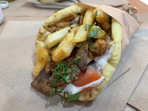 Mushroom Gyro  at Mama Tierra - Acropolis in Athens