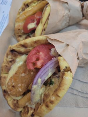 Vegan chicken souvlaki at Mama Tierra - Acropolis in Athens