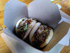 Vegetable Bao Buns at Mama Tierra - Acropolis in Athens