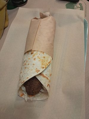 Picture does t do it justice. Falafel wrap at Mama Tierra - Acropolis in Athens