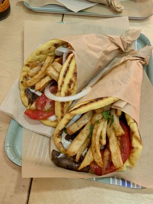 Mushroom Gyros Pita  at Mama Tierra - Acropolis in Athens