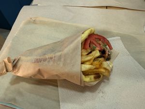 Greek Mushroom Gyro  at Mama Tierra - Acropolis in Athens