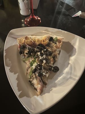 Vegan pizza   at Nonna Bella's in Russellville