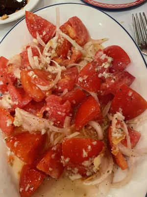 Tomato and onion salad  at Columbia Restaurant in Tampa