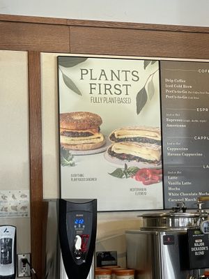 Plant based poster!  at Peet's Coffee in San Diego