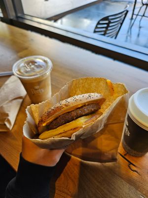Everything plant-based sandwich at Peet's Coffee in San Diego