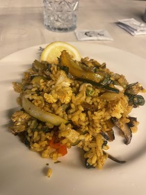 Vegan paella   at Barbuda in Mallorca