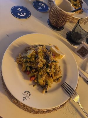 vegetable paella  at Barbuda in Mallorca