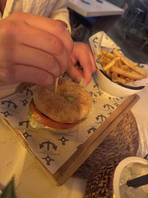 vegan burger   at Barbuda in Mallorca