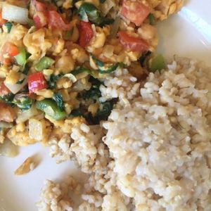 chickpea + brown rice (: at Mother's Market Kitchen in Brea