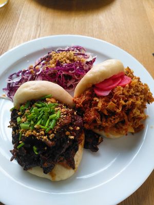 Mushroom bao on the left, tofu on the right. Both delicious! at plant. in Luzern
