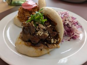 Teriyaki mushroom bao at plant. in Luzern