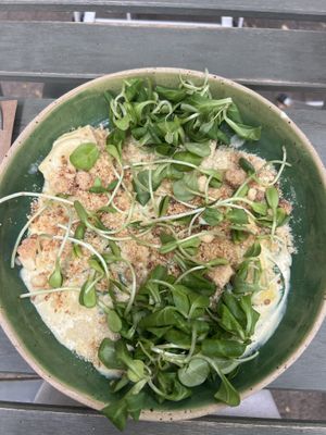 Large spinach ravioli  at Owca Cała in Poznan