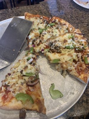 Vegan deluxe pizza  at Ali Baba Pizza - Victoria in Victoria