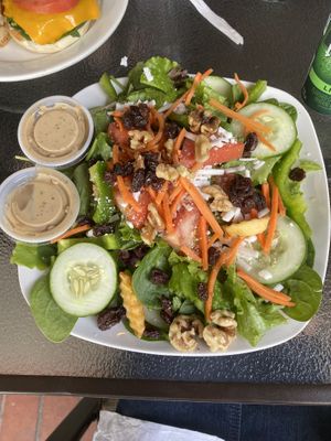 Salad 🥗 very good. Tahini dressing  at The Green Table in Palm Harbor