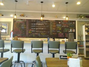 Menu counter at The Green Table in Palm Harbor