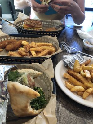 Gyro, breakfast bagel and beyond chicken   at The Green Table in Palm Harbor