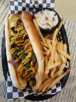Philly cheese steak and air fries at The Green Table in Palm Harbor