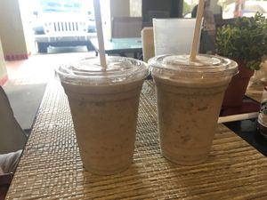 Girl Scout cookie vegan milkshake!! (Options - thin mint, tagalong) at The Green Table in Palm Harbor