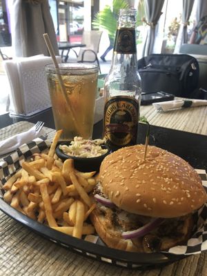 Harry Potter vegan magic mushroom double burger combo 🔥❤️🔥🙌🏽🙌🏽🙌🏽🙌🏽 at The Green Table in Palm Harbor
