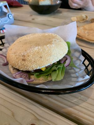 Classic burger  at Oproer Brouwerij Biercafé in Utrecht