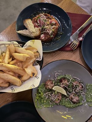 Dishes  at Oproer Brouwerij Biercafé in Utrecht