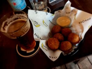 Uncut IPA & bitterballen at Oproer Brouwerij Biercafé in Utrecht