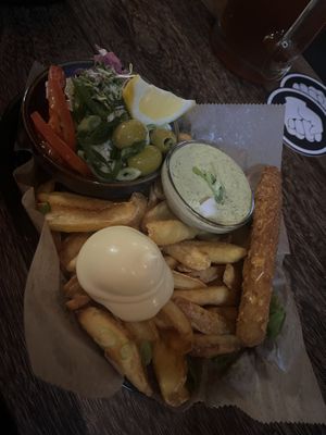 Fish and chips  #Veganuary at Oproer Brouwerij Biercafé in Utrecht