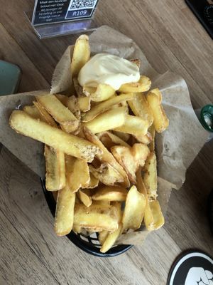 the best fries ever!  at Oproer Brouwerij Biercafé in Utrecht