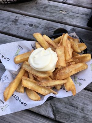 the best fries   at Oproer Brouwerij Biercafé in Utrecht