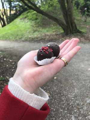 Himbeere und Haselnuss Bällchen   at LUSH Cafe in Munich