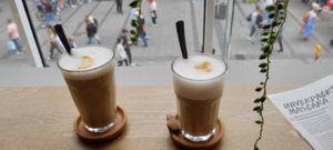 2x Latte vegan at LUSH Cafe in Munich