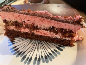 Chocolate raspberry torte  at LUSH Cafe in Munich