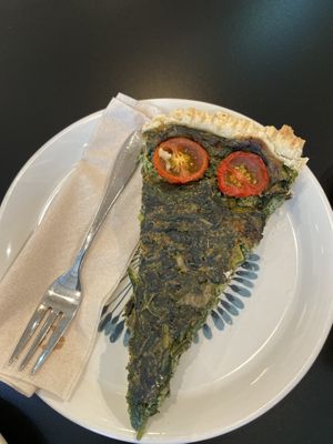 Spinach and tomato quiche   at LUSH Cafe in Munich