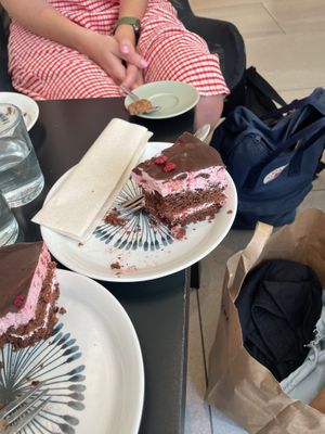Chocolate raspberry cake  at LUSH Cafe in Munich