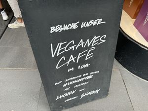 sign  at LUSH Cafe in Munich