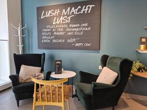 Cozy corner at LUSH Cafe in Munich