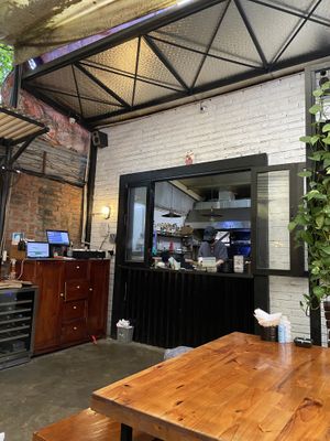 Open kitchen  at Bao Wow in Hanoi