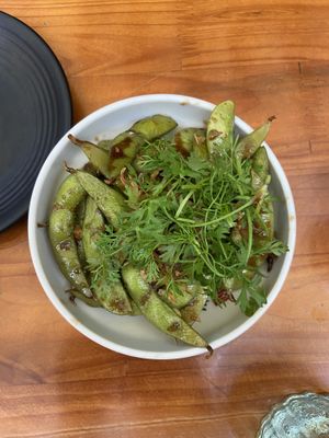 Edamame garlic & soy  at Bao Wow in Hanoi